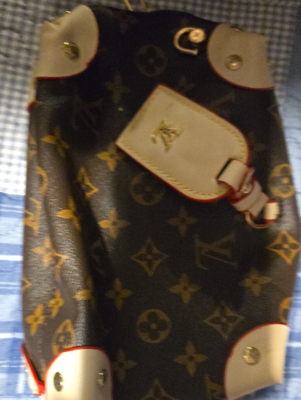 Louis Vuitton Papillon Trunk Shoulder Bag Brown & White